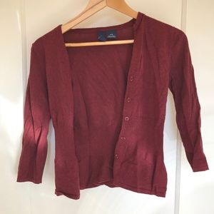 Soft red wine cardigan